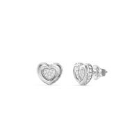 Boucles D'oreilles Femme Guess L.O.V.E. Ube05466rh En Acier Rhodié - Design CUr 10mm Avec Pavé De Cristaux