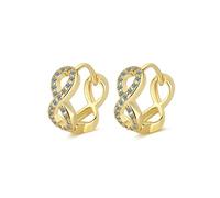 Boucles d'oreilles Femme Homme Bijoux Boucles d’Oreilles Cerceau d’Argent pour Femmes Mode Zircon numéro Huit Boucle d’Oreille Bijoux Accessoires de fête féminine Cadeau Noel d'anniversaire