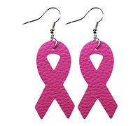 Boucles D'oreilles Femme Octobre Rose, Boucle d'oreille Clip en Ruban Rose Élégante Accessoires de Sensibilisation Cancer du Sein pour Femmes Bijoux Octobre Roses Boucles D'oreilles Femme