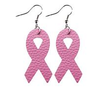 Boucles D'oreilles Femme Octobre Rose, Boucle d'oreille Clip en Ruban Rose Élégante Accessoires de Sensibilisation Cancer du Sein pour Femmes Bijoux Octobre Roses Boucles D'oreilles Femme