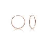 Boucles d'oreilles Femme Or Rose - Petits Anneaux Or - Creoles Argent Femme 925 - Creole Femme Fantaisie - Boucles d oreilles Creoles Or Rose - Boucles d'oreilles Or - Boucle d'oreille Homme Or - 18 m
