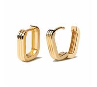 Boucles d'oreilles femme - PDPAOLA - Nova Gold - Plaqué or jaune - Créoles rectangulaires