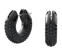 Boucles d'Oreilles femme - SWAROVSKI - Créoles Swarovski Dextera noires - Couleur de la matière:Noir