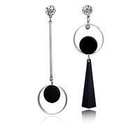 Boucles D'Oreilles Femmes Argent 9Cm, Pendentif Géométrique Asymétrique, Bijoux Brincos Pendientes, Cadeaux D'An