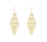 Boucles d'oreilles feuille plaqué style bohème boucles d'oreilles avec pendentif de rêve indiens rétro bijoux pour femme abordables et résistantsDurability