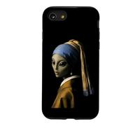 Boucles d'oreilles Fille Extraterrestre avec Perle Parodie sci FI Art Design Coque pour iPhone SE (2020) / 7/8