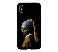 Boucles d'oreilles Fille Extraterrestre avec Perle Parodie sci FI Art Design Coque pour iPhone X/XS