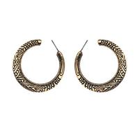 Boucles d'oreilles Fleur caeved Vintage Stud Hoop Femmes 'S Boucles d'oreilles Couleur Or Nouveau libéré et Populaire