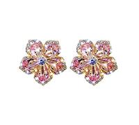 Boucles d'oreilles Fleur Femme Style Personnalité Boucles d'oreilles Cristal Boucles d'oreilles Fleur Boucles d'oreilles Magnétiques, taille unique, Acier allié, Pas de pierre précieuse