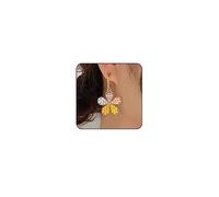 Boucles d'oreilles fleur rose boucles d'oreilles marguerites blanches boucles d'oreilles florales vertes boucles d'oreilles printemps pour femme mignonnes boucles d'oreilles fantaisie uniques boucles