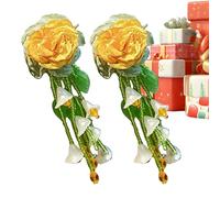 Boucles D'Oreilles Fleurs Pendantes Fait Main, Légères Et À La Mode | Grandes Boucles D'Oreilles Florales Bohèmes Audacieuses Pour Plage, , Rendez-Vous, Soirée,