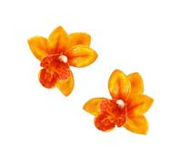 Boucles d'oreilles florales en tissu pour femme, vacances, mariage, boucles d'oreilles pendantes légères, accessoires de bijoux, boucles d'oreilles tendance pour fêtes, taille unique, Comme décrit