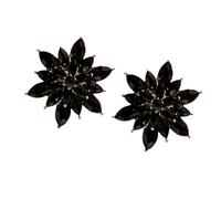 Boucles d'oreilles florales multicouches avec strass étincelants en forme de fleur en zircon Accessoires pour femmes Boucles d'oreilles en strass, taille unique, Comme décrit, Comme décrit.