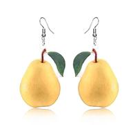 Boucles d'oreilles fruits tendance : designs ludiques pour la fashionista moderne - Votre personnalité avec ces superbes accessoires ! Boucles d'oreilles minimalistes en or, 6.5x3.1cm, Acrylique