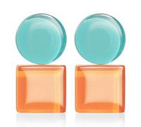 Boucles d'oreilles géométriques à clip sans oreilles percées • Boucles d'oreilles design Bauhaus en 16 couleurs • Bijou déclaration en verre • Durable et fait à la main • 30 x 15 x 4 mm, 30mm, Verre