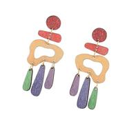 Boucles d'oreilles géométriques élégantes fabriquées à partir de matériaux en bois robustes et accrocheurs - Accessoire de mode au quotidien