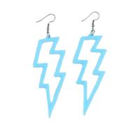 Boucles d'oreilles géométriques en Acrylique Creux avec éclair Vert Violet, Boucles d'oreilles personnalisées exagérées Simples et Tendance pour Femme, Bleu Clair, Taille Unique