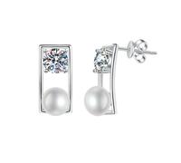 Boucles d'oreilles géométriques en argent sterling avec pierre Mosan, bijoux européens et américains, Métal