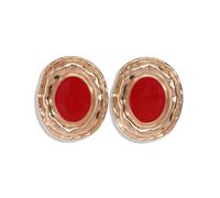 Boucles d'oreilles géométriques ovales extraordinaires, simples mais rétro, avec une touche d'exclusivité et de sophistication