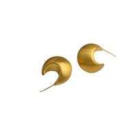 Boucles d'oreilles géométriques pour femme avec texture métallique artistique et tiges d'oreilles en argent 925, combinant influence vintage et port confortable (AM)