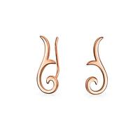 Boucles D'Oreilles Géométriques Tribales Minimales Pour Femmes Pour Ados Argent Sterling Plaqué Or Rose