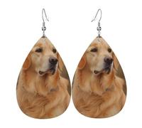 Boucles D'Oreilles Golden Retriever Pendante De Goutte Légères Décorations Forme Larme Boucles D'Oreilles, Pour Valentine'S Day, Décoration De Fête, Ouple