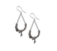 Boucles d'oreilles Gothic de Alchemy Gothic - Dragon`s Lure Danglers - pour Femme - couleur argent Standard