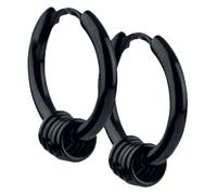 Boucles d'oreilles Gothic de etNox - Créoles Anneaux - pour Femme - noir Standard