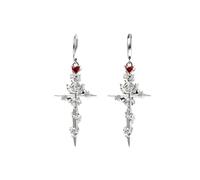 Boucles d'oreilles gothiques en forme de croix de rose interdite, design original de niche, style froid, bijoux pour femme