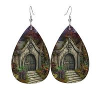 Boucles d'oreilles gothiques en forme de goutte d'eau pour femme - Boucles d'oreilles pendantes double face - Légères - Accessoires d'oreille pour femme - Bijoux tendance - Cadeau d'anniversaire