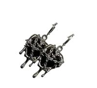 Boucles d'oreilles gothiques modernes en forme de cœur/étoile faites à la main pour un usage quotidien unique ou des occasions spéciales, taille unique, Comme décrit, Comme décrit.