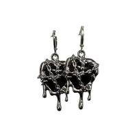 Boucles d'oreilles gothiques modernes en forme de cœur/étoile faites à la main pour un usage quotidien unique ou des occasions spéciales, taille unique, Comme décrit, Comme décrit.