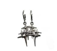 Boucles d'oreilles gothiques modernes en forme de cœur/étoile pour un usage quotidien unique ou des occasions spéciales, One Size, Comme décrit, Comme décrit.