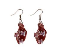 Boucles d'oreilles gothiques punk en forme de cœur Pendentifs Boucles d'oreilles Pendants d'oreilles Manchettes asymétriques uniques pour Halloween Party Heart Pendentif, taille unique, comme décrit