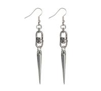 Boucles d'oreilles gothiques uniques avec lune et étoile tendance en forme de cône pointu - Accessoire punk élégant pour un usage quotidien - Culture gothique, taille unique, Comme décrit, Comme