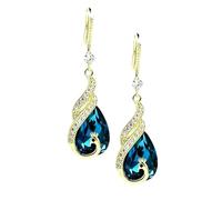 Boucles D'Oreilles Goutte D'Eau,Pendentif Breloque Vintage Scintillant - Boucle D'Oreille Forme Larme,Pour Fête, Plage, Anniversaire, Remise De Diplôme, Été, Mariage Et Occasions Formelles