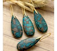 Boucles d'oreilles goutte en jade vert impérial plaqué or 18 carats, boucles d'oreilles en pierre naturelle élégantes et haut de gamme, convenant pour un port quotidien, cadeau pour femmes pierre