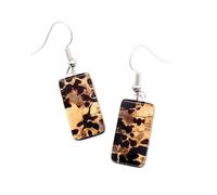 Boucles d'oreilles goutte en verre de Murano Millefiori en verre de Murano sur feuille d'or, faites à la main à Venise en Italie, bijoux vénitiens, 2cm x 1cm, Verre, Pas de gemme