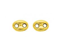 Boucles D'Oreilles Grain De Café Or Jaune 18 Carats