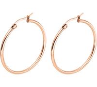 Boucles d'oreilles Grandes boules rondes en or rose KP28327