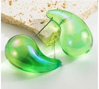 Boucles d'oreilles Grandes Kornelia-Vert/Transparent KP30232