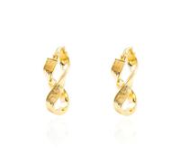 Boucles d'Oreilles Grèce huit Creoles 20x4 mm Or Jaune 18 Carats - Certificat de Garantie - Mondepetit - 2507