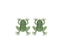 Boucles d'oreilles grenouille en cristal - Cadeau de remise de diplôme - Bijou tendance et mignon - Avec strass - Pour femme, Zinc, Pas de pierre précieuse