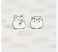 Boucles d'oreilles Griffes de Chat d'amour Boucles d'oreilles aimantées Boucles d'oreilles décoratives Fille Douce étudiante Hamster Mignon-W_B