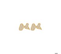 Boucles d'oreilles Guadeloupe 971 zirconium plaqué or 18 carats 750/000