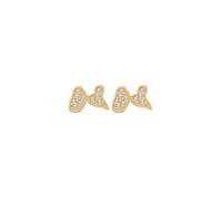 Boucles d'oreilles Guadeloupe 971 zirconium plaqué or 750/000