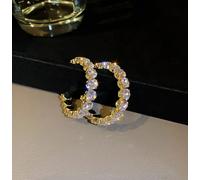 Boucles d'oreilles Guadeloupe blanc rond - Boucles d'oreilles avec cristaux