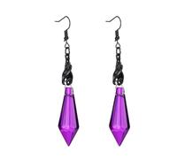 Boucles d'Oreilles Halloween, Boucle d'Oreille Chauve Souris, Boucle d'Oreille Gothic, Chauve-Souris Style Punk Rock Boucles d'Oreilles Fantaisie Halloween pour Femme (Violet)