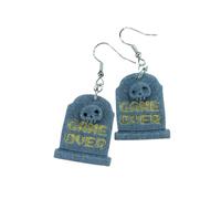 Boucles d'oreilles Halloween - Choisissez parmi les sujets horreur en acier inoxydable - Fabriquées en Italie, L, Métal, Strass