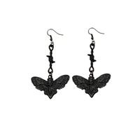 Boucles d'oreilles Halloween tête de mort pour femme, boucles d'oreilles squelette gothique, papillon, boucles d'oreilles gothiques, boucles d'oreilles punk, bijoux cadeau pour femme, Métal, Pas de